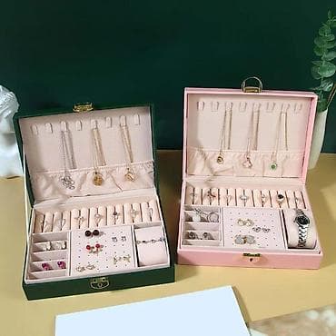 cenevre saat: Zinət əşyaları üçün çox bölməli təşkilatçı qutu - Üst qapaqda — 1