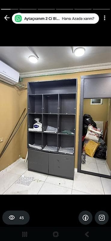 ref: Mağaza vitrin rəfi – modular bölməli Sayı çoxdur bir hissəsi — 1