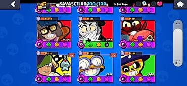 oyun disk: Brawl Stars hesabı – yüksək səviyyəli profil - Kupa yolu: 52,664 (ən — 9