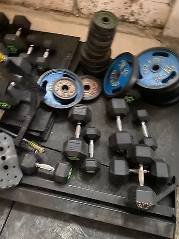 спорт товары: Qantel 6 künclü az lənmiş 5kq7.5kq10kq12.5kq, 15kq, 17.5kq20 — 1