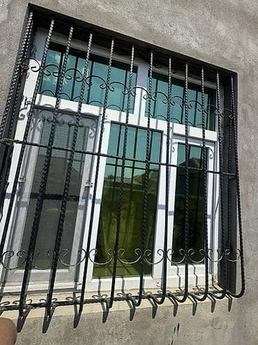 ev pencere: Dəmir pəncərə barmaqlığı - Material: qalın bərkidilmiş profil/dəmir — 1