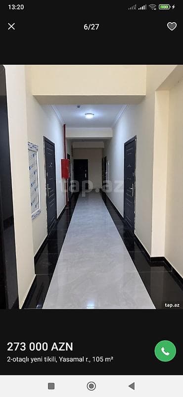 kiraye ev ramani: 2 otaqlı, Yeni tikili, 105 kv. m — 2