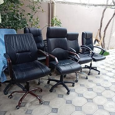 müdir kreslosu: Təkərli, Qolları tənzimlənmir, Süni dəri — 2