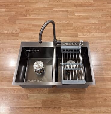 qab suşilka: Yeni Kvadrat Mətbəx çanağı, Paslanmaz polad, Pulsuz çatdırılma — 1