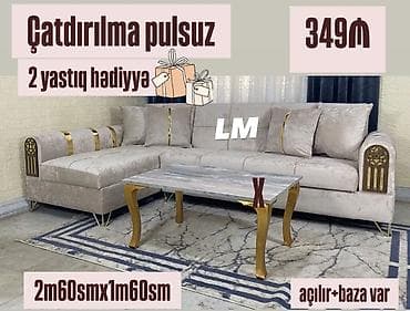 divanlar kreditle: Künc divan, Açılan, Bazalı, Parça, Şəhərdaxili pulsuz çatdırılma — 1