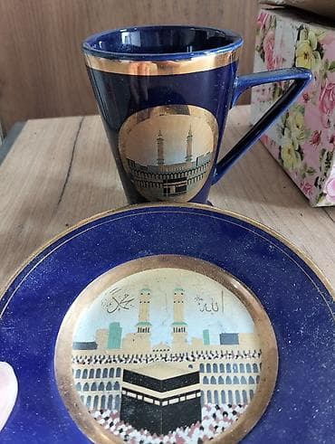 mis caydan: Çay dəsti, rəng - Göy, Keramika — 4