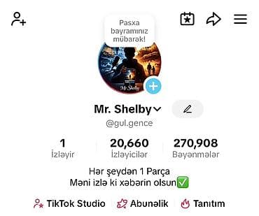 gül adları: Xidmət: TikTok hesabında reklam və məzmun tanıtımı Hesab: @gul.gence — 2