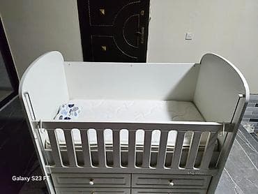 delloro mebel: Oğlan və qız üçün, İşlənmiş, Beşik, Matras ilə — 5