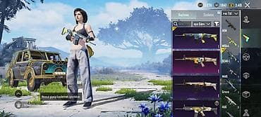 PUBG Mobile oyun hesabı – nadir kosmetiklər və nəqliyyat örtükləri ilə