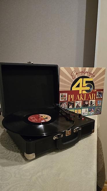 Myvision portativ vinil pleyer – çamadan tipli dizayn - Klassik vinil — 9