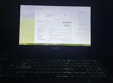 compaq notebook: ASUS TUF Gaming seriyalı noutbuk Texniki göstəricilər: - Prosessor — 1