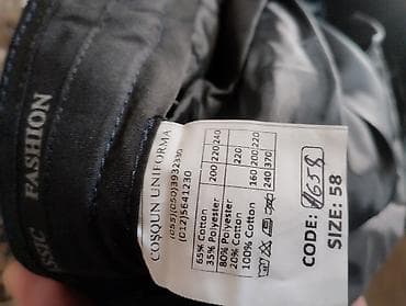 wolt geyimi: Kişi klassik şalvarı.İki ədəd 58 və 60 ölcülərdə var - Rəng: tünd — 2