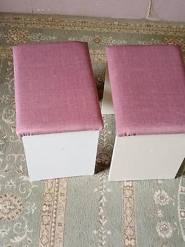 Masalar və oturacaqlar: Yumuşaq oturacaqlı taburetka - Material: ağ rəngli MDF/LDSP korpus — 2