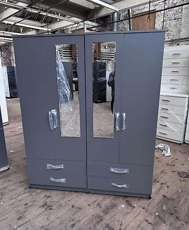 rr mebel: 3 qapılı, Güzgülü, Ağ, Taxta, Açılan, Düz dolab — 8