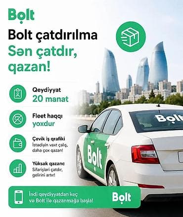 Sürücü-kuryer tələb olunur, Şəxsi nəqliyyat vasitəsi ilə, İşəmuzd ödəniş, Təcrübəsiz — 1