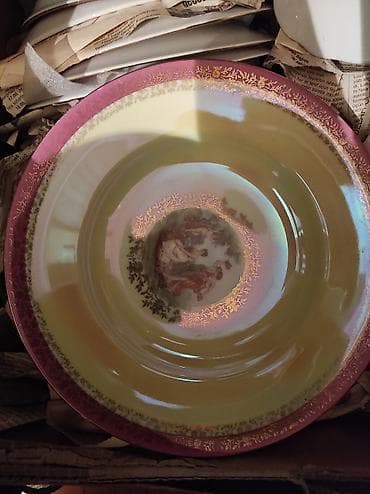 Boşqablar, 2 ədədli dəst, rəng - Sarı, Farfor