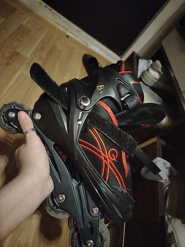 Inline təkərli konki (roller skates) - Rəng: qara-qırmızı - 4