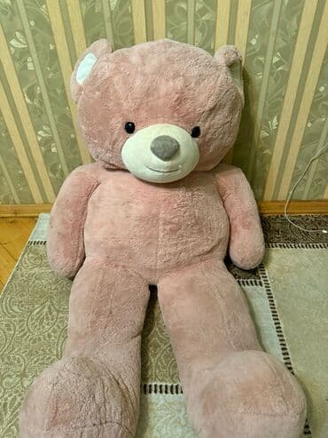 Столы для кормления: Böyük ölçülü plyuş ayı oyuncağı. - Rəng: açıq çəhrayı (üzündə ağ-sz — 1