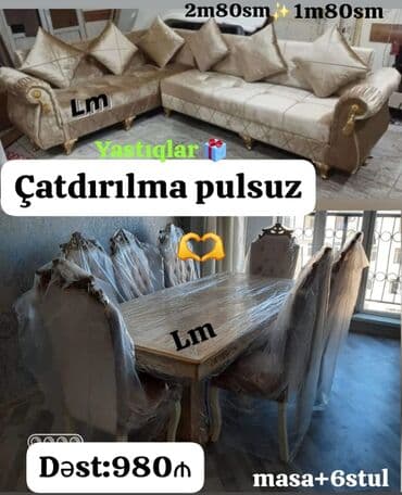 диваны в баку фото: Qonaq otağı dəsti künc divan masa oturacaq — 1