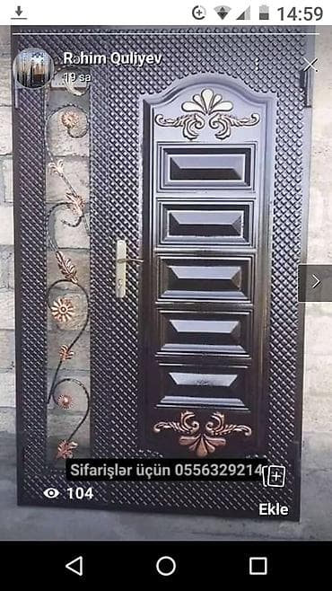 Istəyinizə uyğun demir Qapi ve darvazlar sifarişlə hazirlanmasi