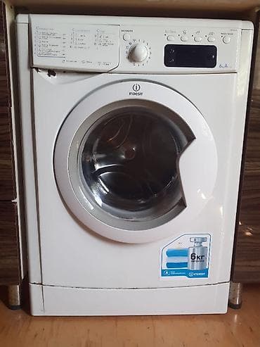 paltaryuyan yeni: Paltaryuyan maşın Indesit, 6 kq, İşlənmiş, Avtomat, Qurutmasız, Kredit yoxdur, Ünvandan götürmə — 1