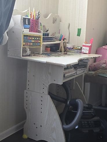 agac sekilleri: Uşaq üçün yazı‑oxu dəsti – masa və skamya. Taxtadır, dəmir deyil — 1