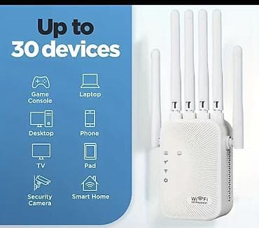 wifi roter: Wi‑Fi siqnal gücləndiricisi / şəbəkə genişləndiricisi - WiFi 6 sürət — 3