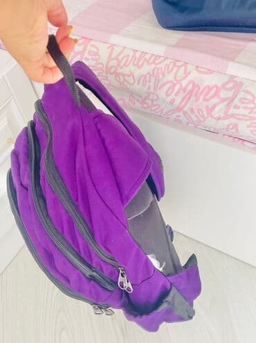 чемоданы производство кыргызстан: Tünd bənövşəyi rəngdə çoxfunksiyalı bel çantası. Çantanın əsas hissəsi — 3