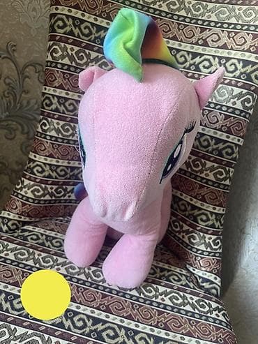 oyuncaql: Yumşaq oyuncaq çəhrayı poni Material: zərif, toxunuşa xoş plyuş — 1