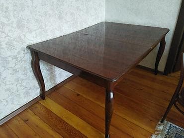 stul 2 el: Qonaq masası, İşlənmiş, Açılan, Taxta, Dördbucaq masa — 1