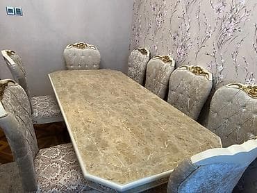 sdol: Qonaq otağı üçün, Yeni, Açılmayan, Dördbucaq masa, 8 stul — 1