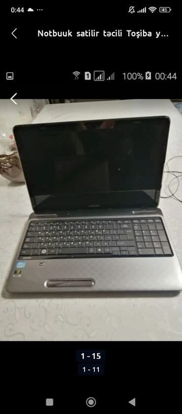 islenmis notebook satiram: Noutbuk satilir Toşiba — 2