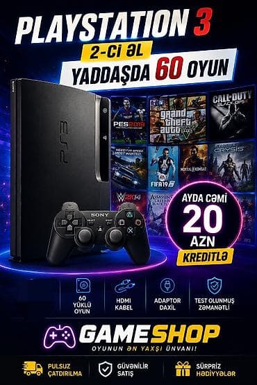 ps3 ps4: PlayStation 3 – yaddaşda 60 oyunla Xüsusiyyətlər: - PS3 konsolu - — 1