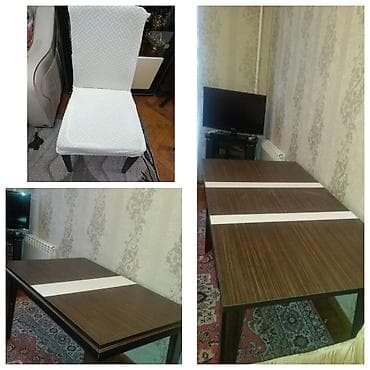 Masa desti tecili satlir masa aclir 6 ədəd stul var Qiymet 390