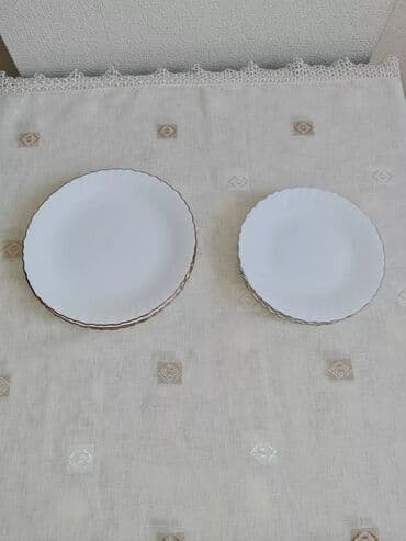 Boşqablar, 6 ədədli dəst, rəng - Ağ, Türkiyə