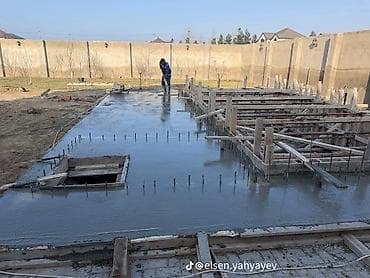 монолит бетон: Monolit beton tökmə və armatur-kalıp xidməti - Bünövrə, kəmər, kolon — 1