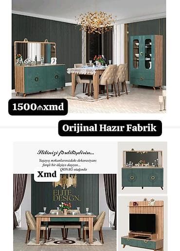 Qonaq otağı üçün “Elite Design” mebel dəsti Tərkib: - Yemək masası və lalafo.az -da Qonaq otağı üçün “Elite Design” mebel dəsti Tərkib: - Yemək masası və