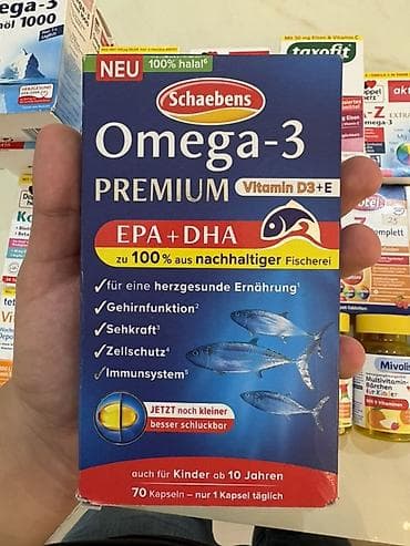 Schaebens Omega-3 Premium – Vitamin D3 və E ilə - EPA + DHA tərkibli — 1