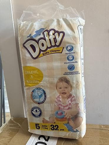Dolfy Baby Diaper – uşaq bezləri - Ölçü: 5 (Junior), 11–18 kq - — 1