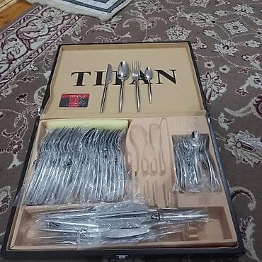 Столовые приборы: TITAN süfrə bıçaq-qaşıq dəsti - Brend: TITAN - Material: paslanmayan — 2