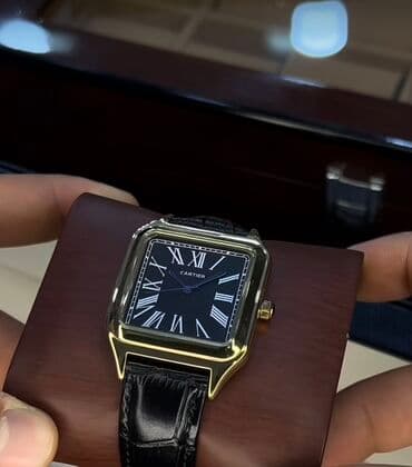 gəlin tacları: Cartier kvadrat klassik saat - Korpus: parlaq metal korpus, qızılı — 3