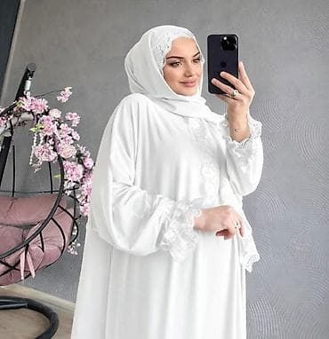 Toy paltarları və aksesuarları: Ag yumusaq materialli namaz paltari. Yenidir oz paketinde verilir — 1