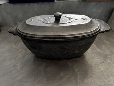 corek pecleri: Qazan, rəng - Boz, Çuqun — 1