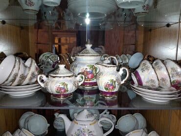 продам ворота бу: Чайный набор, Мадонна, 6 персон — 1