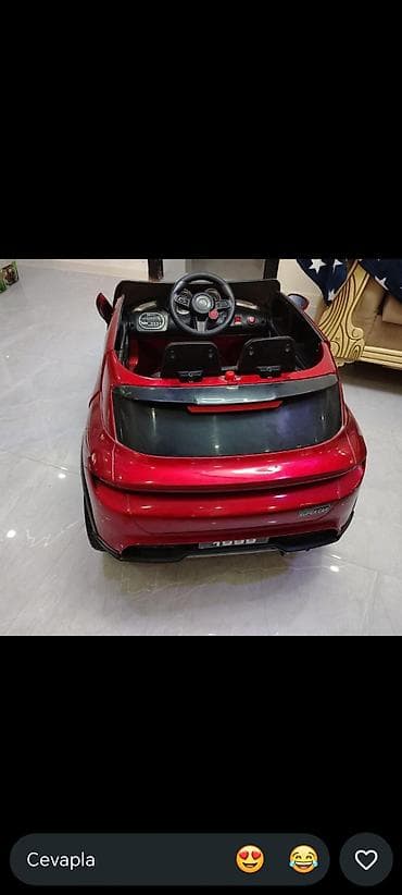 Uşaq üçün elektrik maşınları: Uşaq üçün elektriklə işləyən minik maşını – qırmızı rəngdə “Super Car” — 5