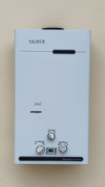 YAGMUR markalı qazla işləyən ani su qızdırıcısı - Tutum: 24 L - Ön