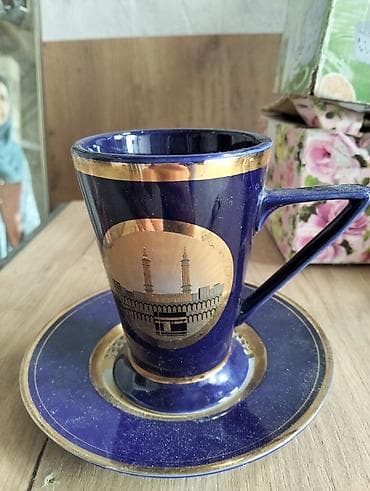 mis caydan: Çay dəsti, rəng - Göy, Keramika — 1