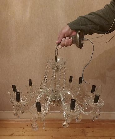 Çılçıraq, 8 lampa, Xrustal
