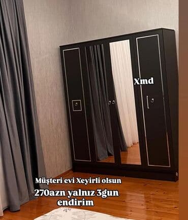şifoner dolab: Yeni, Açılan, 3 qapılı Düz dolab, Qarderob, paltar dolabı — 1