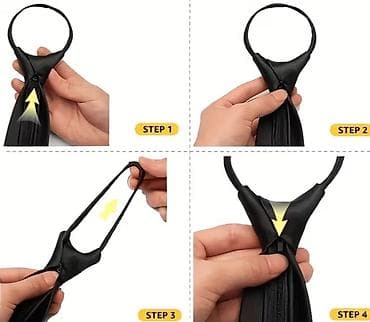 Kişi üçün hazır düyünlü, fermuarlı qalstuk - Model: Zip-qalstuk — 2